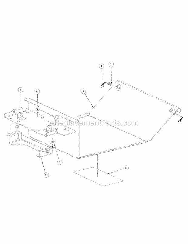 Floor Panel Assembly Diagram and Parts List for M48-HN 53AB5E6V750 Cub Cadet Sprayer
